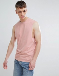 Розовая майка с заниженными проймами Only &amp; Sons - Розовый