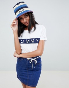Шляпа с полосками и логотипом Tommy Hilfiger - Мульти