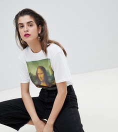 Футболка с принтом Mona Lisa Reclaimed Vintage Inspired - Бежевый