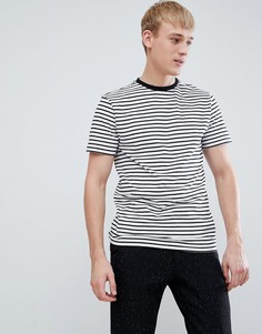 Белая футболка в полоску New Look - Белый