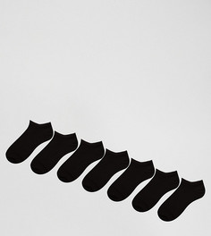 Набор из 7 пар черных спортивных носков ASOS - СКИДКА - Черный