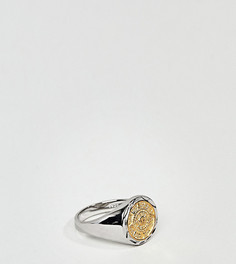 Серебряное кольцо с покрытием золотом 14 карат и отделкой в виде компаса Serge DeNimes - Серебряный