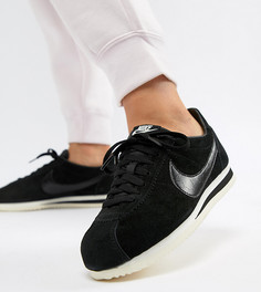 Черные замшевые кроссовки Nike Classic Cortez - Черный