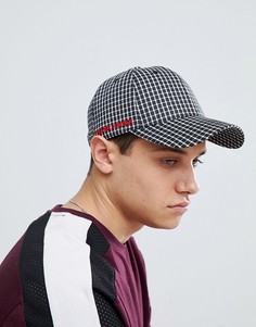 Бейсболка в клетку с вышивкой ASOS - Черный