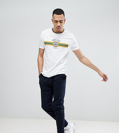 Футболка с контрастной отделкой на вороте и принтом ASOS DESIGN Tall - Белый