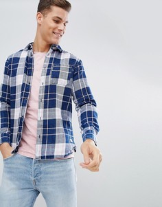 Приталенная рубашка цвета индиго в клетку Jack &amp; Jones Originals - Темно-синий