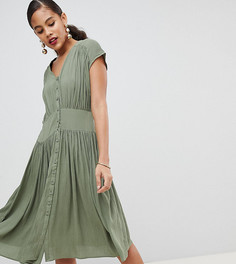 Чайное платье миди в стиле casual от ASOS DESIGN Tall - Зеленый