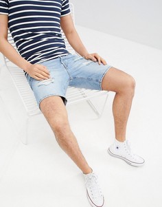 Джинсовые шорты с рваной отделкой Jack &amp; Jones - Синий