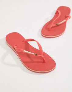 Шлепанцы с логотипом Havaianas Brasil - Розовый