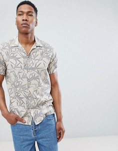 Рубашка с короткими рукавами и принтом Jack &amp; Jones Premium - Бежевый
