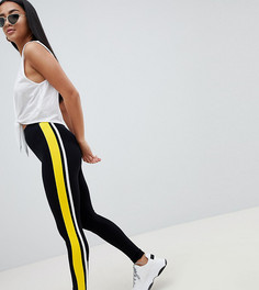 Леггинсы с двумя полосками по бокам ASOS DESIGN Petite - Черный