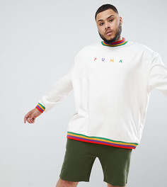 Белый свитшот из органического хлопка с маленьким логотипом Puma PLUS эксклюзивно для ASOS - Белый