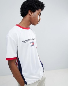 Футболка из капсульной коллекции в стиле 90-х с окантовкой и логотипом Tommy Jeans - Белый