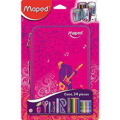 Пенал Maped "Girly" c наполнением для детей