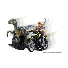 Набор фигурок Jurassic World "Заводные преследователи" Оуэн Грейди на мотоцикле Mattel