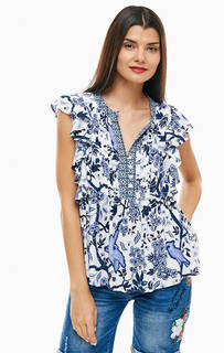 Блуза из вискозы с цветочным принтом Desigual