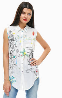 Рубашка из вискозы с вышивкой Desigual