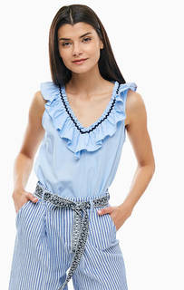Синяя блуза из хлопка Tom Tailor Denim
