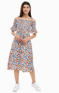 Платье средней длины с цветочным принтом Tom Tailor Denim