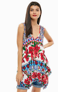 Топ из вискозы свободного кроя Desigual