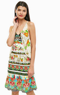 Платье из вискозы с цветочным принтом Desigual