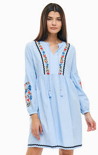 Хлопковое платье с вышивкой Tom Tailor Denim