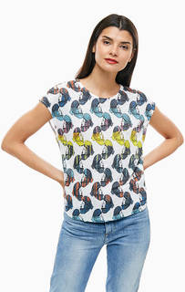 Льняная футболка с принтом Desigual