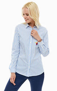 Хлопковая рубашка в полоску U.S. Polo Assn.