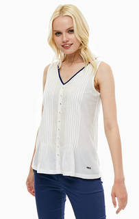 Хлопковая блуза белого цвета U.S. Polo Assn.