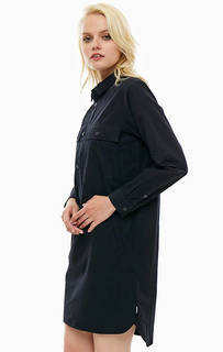 Хлопковое платье черного цвета с длинными рукавами Carhartt WIP