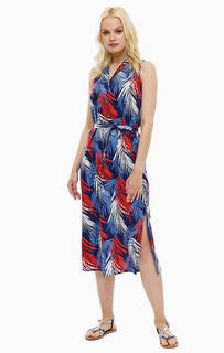 Платье-рубашка без рукавов с растительным принтом U.S. Polo Assn.