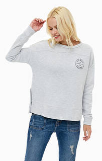 Серый хлопковый свитшот оверсайз Mustang