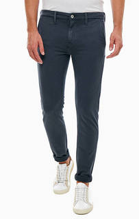 Зауженные серые брюки из хлопка Pepe Jeans