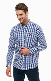 Хлопковая рубашка в клетку U.S. Polo Assn.