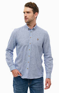 Хлопковая рубашка c длинными рукавами U.S. Polo Assn.