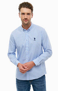 Хлопковая рубашка в клетку U.S. Polo Assn.