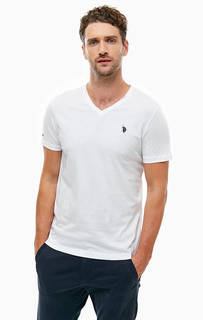 Хлопковая футболка белого цвета U.S. Polo Assn.