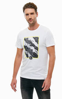 Футболка из хлопка белого цвета Jack & Jones