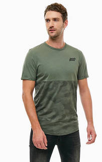 Футболка цвета хаки из хлопка Jack & Jones