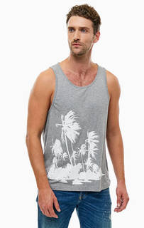 Серая хлопковая майка с круглым вырезом Mustang