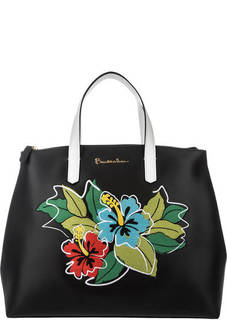 Вместительная сумка с вышивкой Braccialini