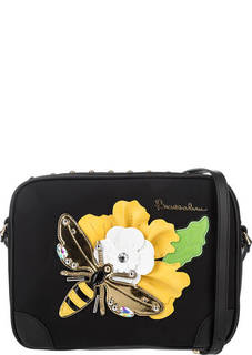 Текстильная сумка с нашивками Braccialini