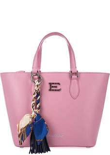 Розовая кожаная сумка с короткими ручками Ermanno Ermanno Scervino
