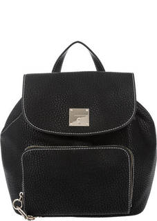 Рюкзак черного цвета с откидным клапаном Fiorelli