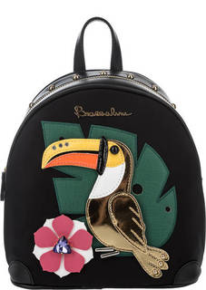 Текстильный рюкзак с декоративной отделкой Braccialini