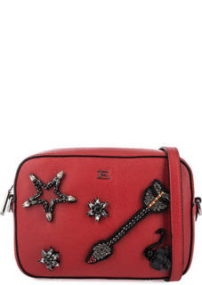 Маленькая красная сумка с декоративной отделкой Ermanno Ermanno Scervino