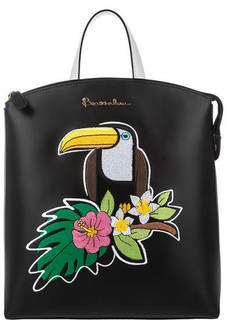 Рюкзак из натуральной кожи с вышивкой Braccialini