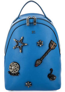 Синий рюкзак с декоративной отделкой Ermanno Ermanno Scervino