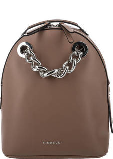 Коричневый рюкзак с массивной цепочкой Fiorelli