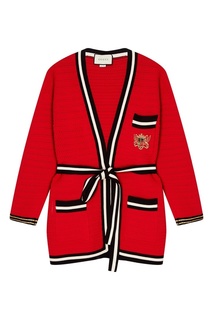 Красный хлопковый кардиган Gucci